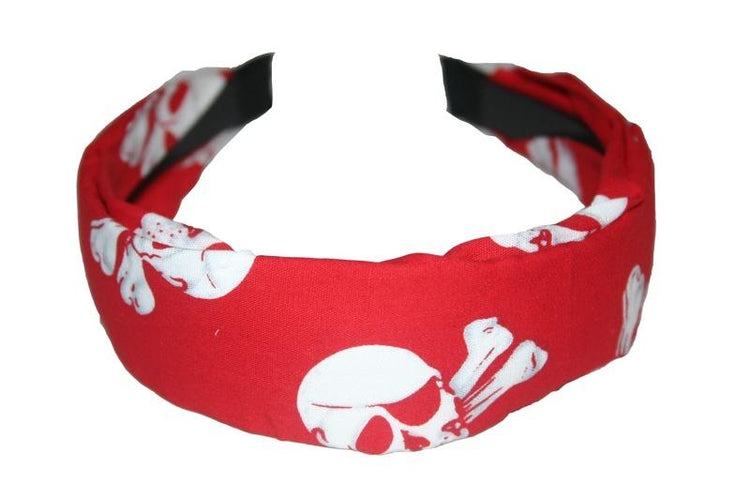 Cloth Pirate Skull and Crossbones Hair Band (Various Colours) - Sillycube Demo Shop