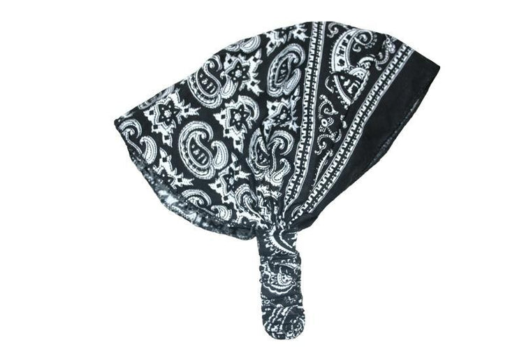 Black Patterned Elastic Bandana - Sillycube Demo Shop