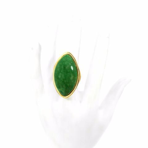 Bellis - Amazonite 18k Gold Plated Ring | LISTIC