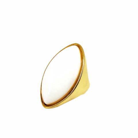 Bellis - Porcelain 18k Gold Plated Ring | LISTIC