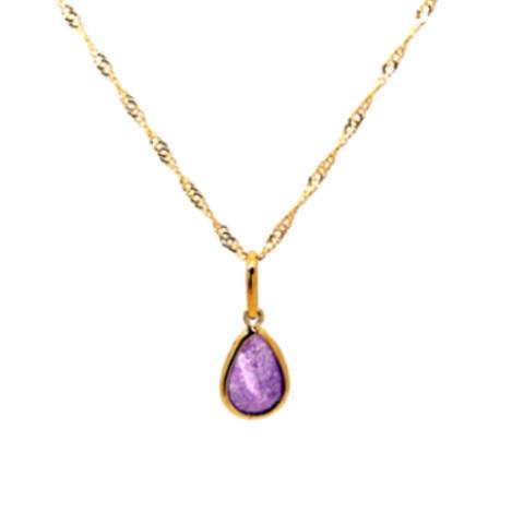 Borage - Amethyst 18k Gold Plated Necklace | LISTIC