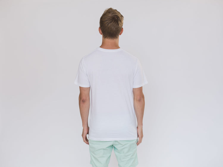 Back Of Mens White Shirt - Sillycube Demo Shop