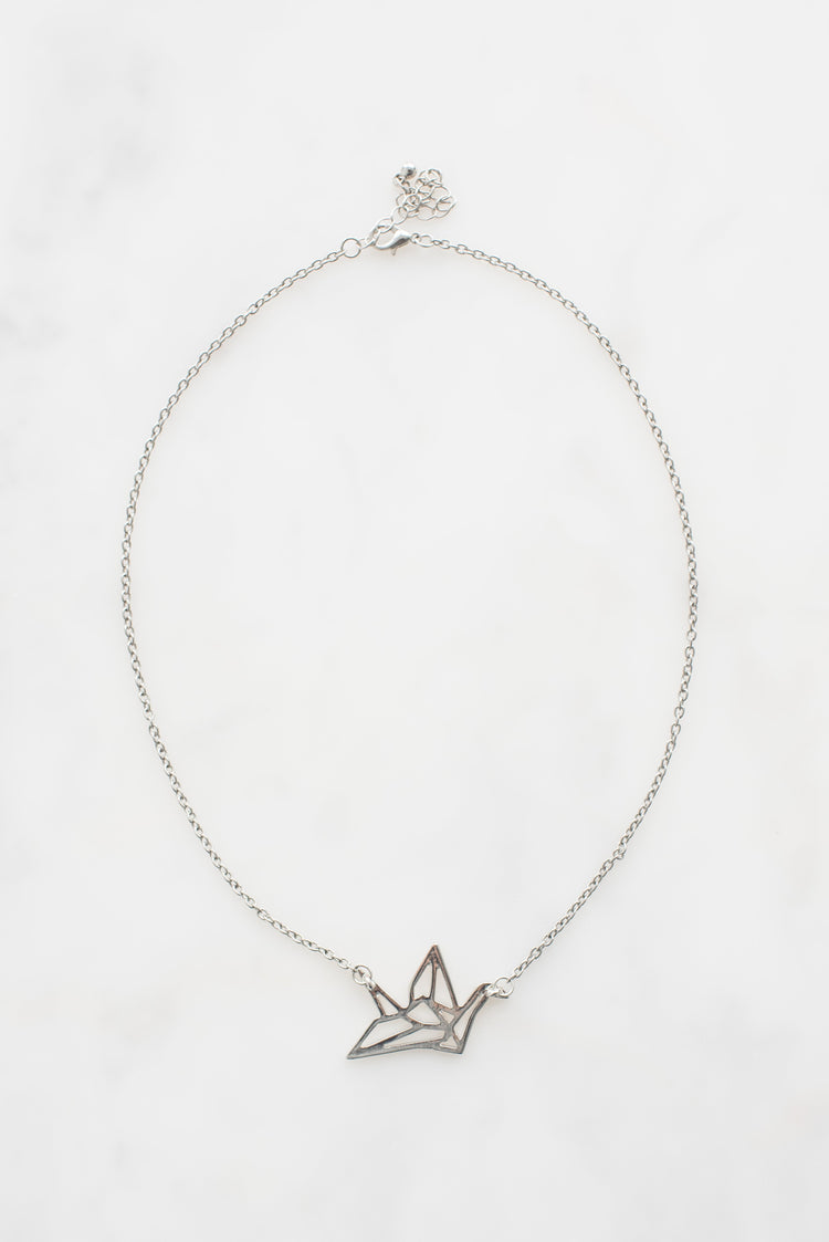 Origami Crane Necklace - Sillycube Demo Shop