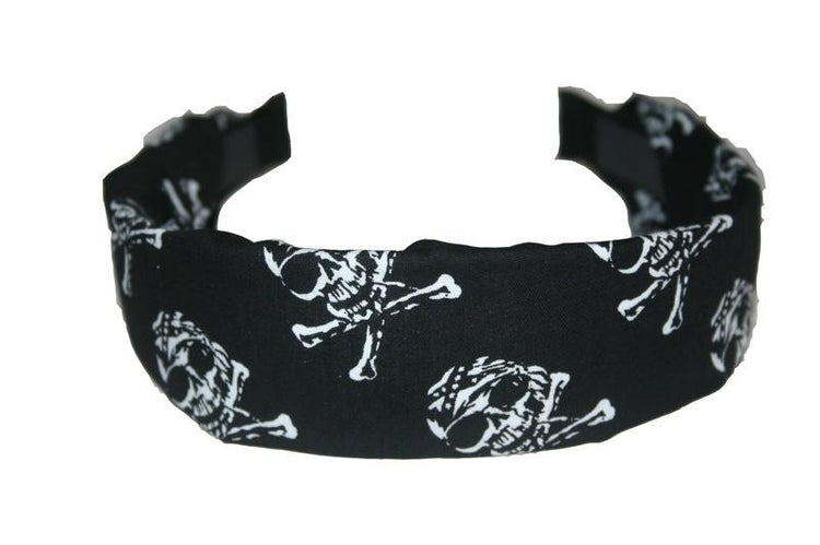 Cloth Pirate Skull and Crossbones Hair Band (Various Colours) - Sillycube Demo Shop
