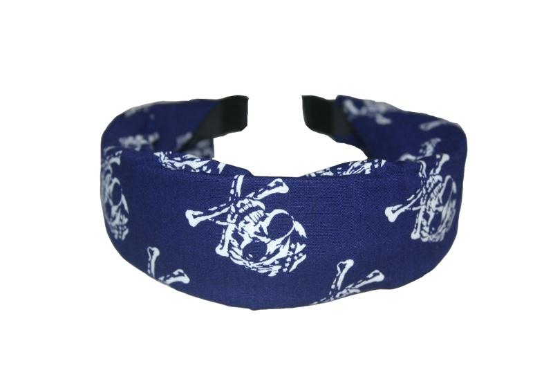 Cloth Pirate Skull and Crossbones Hair Band (Various Colours) - Sillycube Demo Shop