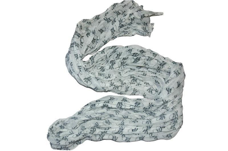 Crinkled Skull and Crossbones Scarf (Various Colours) - Sillycube Demo Shop