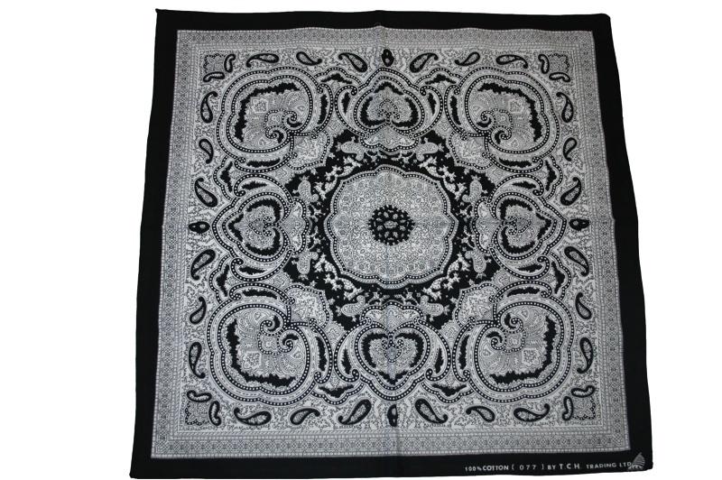 Square White Patterned Bandana - Sillycube Demo Shop