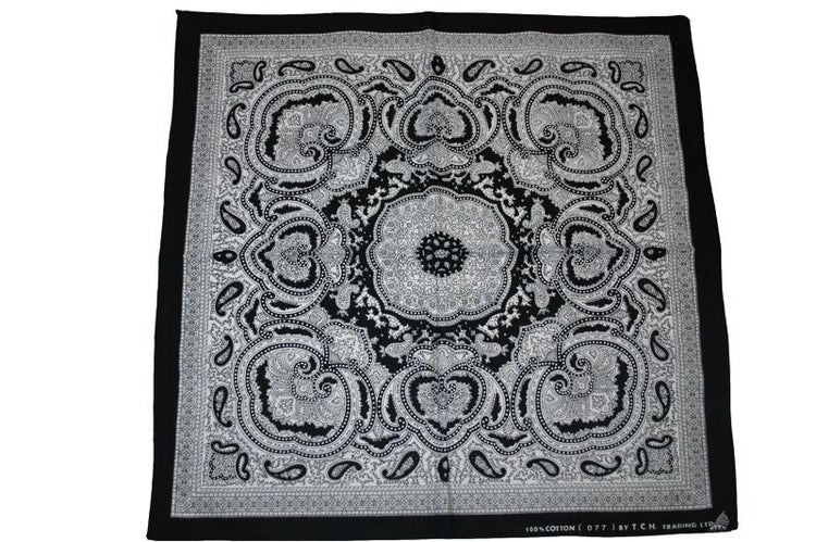 Square White Patterned Bandana - Sillycube Demo Shop