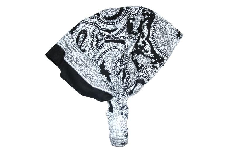 White Patterned Elastic Bandana - Sillycube Demo Shop