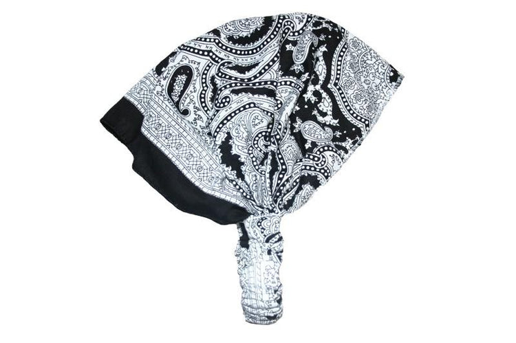 White Patterned Elastic Bandana - Sillycube Demo Shop