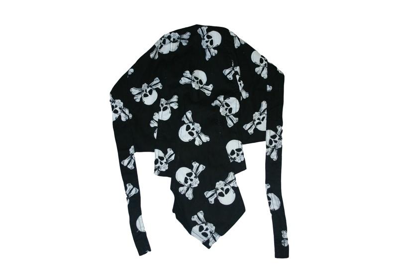Black Skull and Crossbones Zandana - Sillycube Demo Shop