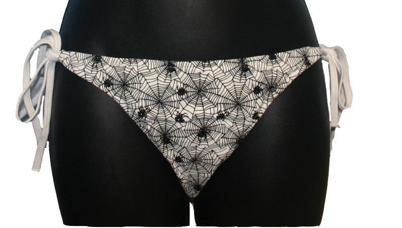 White Spiderweb Print Bikini - Sillycube Demo Shop