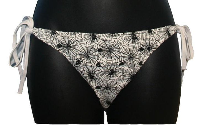 White Spiderweb Print Bikini - Sillycube Demo Shop