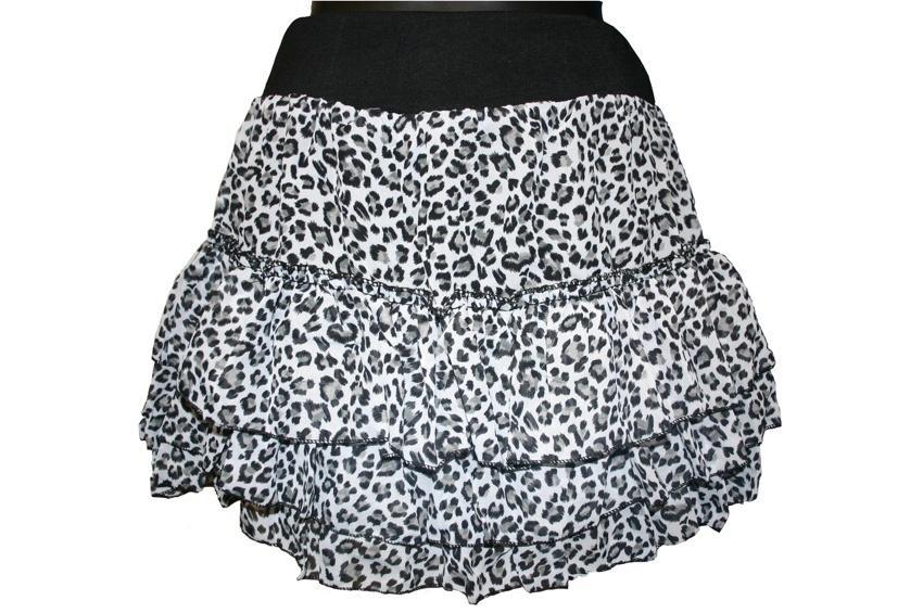 Leopard Print Tiered Mini Skirt - Sillycube Demo Shop