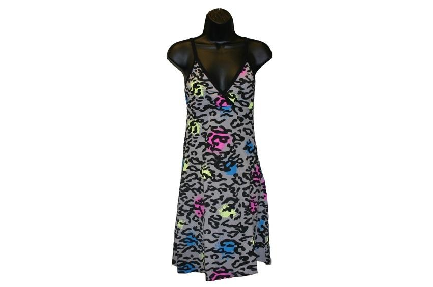 Grey Animal Print Strappy Dress - Sillycube Demo Shop