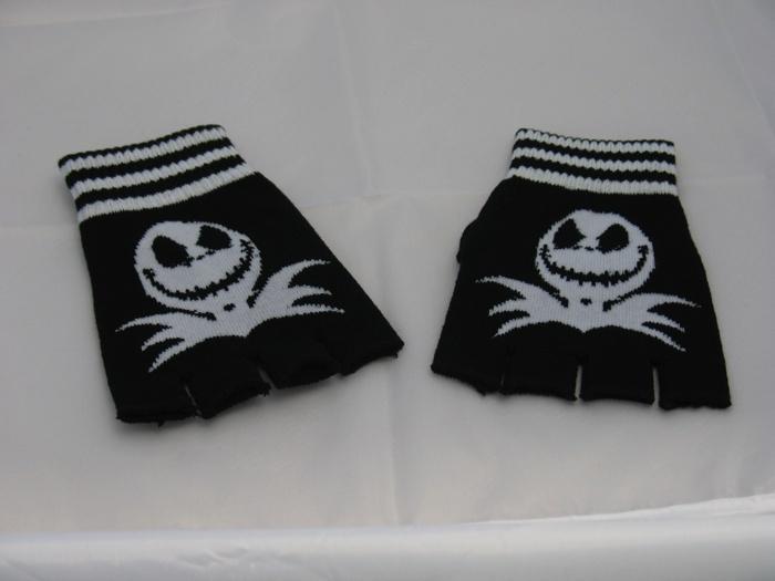 Black and White Jack Fingerless Gloves - Sillycube Demo Shop