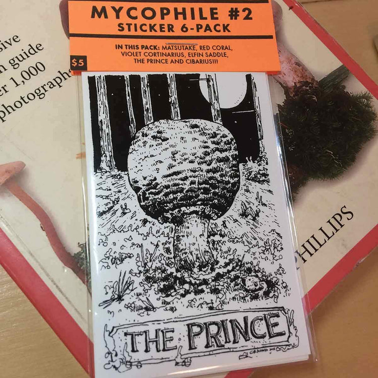 Mycophile No. 2 Mushroom Sticker 6-pack