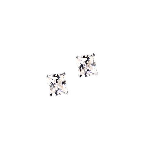 Mah - 925 Sterling Silver + Zirconia Earring