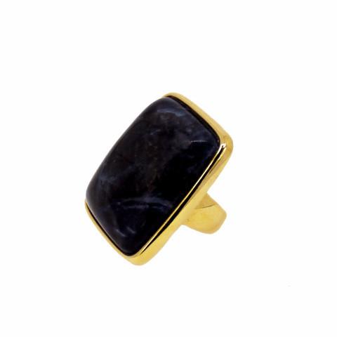 Oxalis - Sodalite 18k Gold Plated Ring