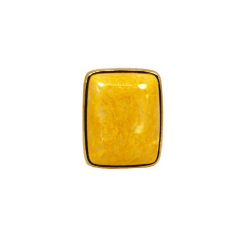 Oxalis - Yellow Amazonite 18k Gold Plated Ring