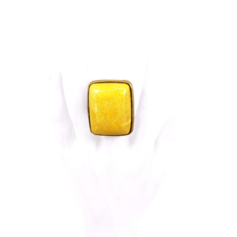Oxalis - Yellow Amazonite 18k Gold Plated Ring