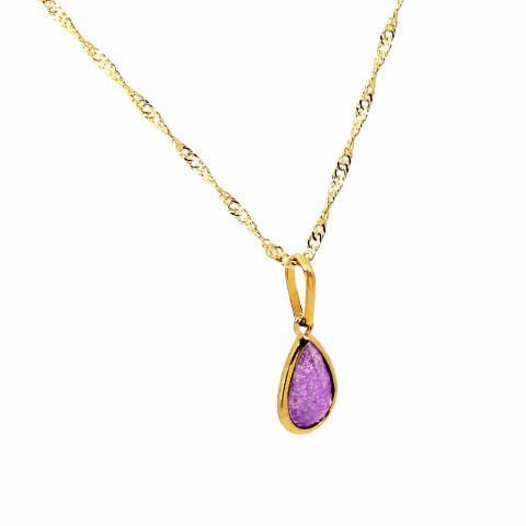 Borage - Amethyst 18k Gold Plated Necklace | LISTIC