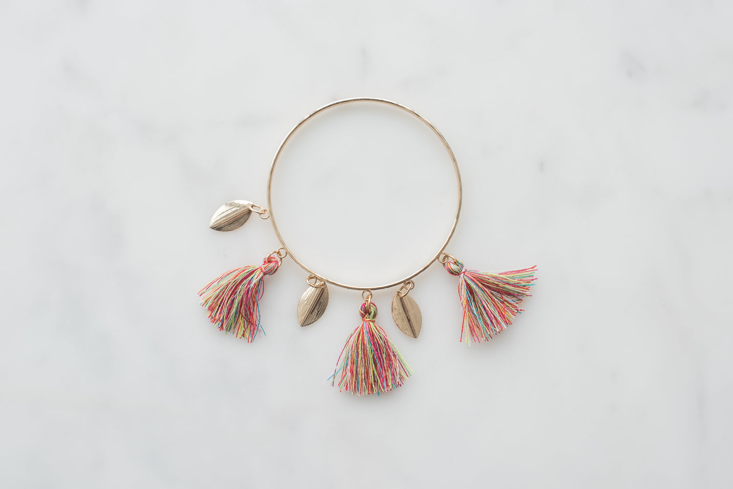 Bangle Bracelet With Feathers - Sillycube Demo Shop