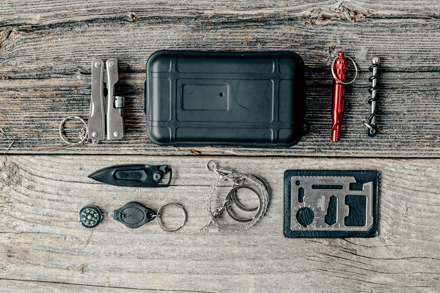 Camping Pocket Survival Kit Flatlay - Sillycube Demo Shop