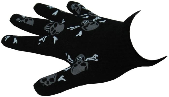 Black Gloves Adorned with Skulls - Sillycube Demo Shop
