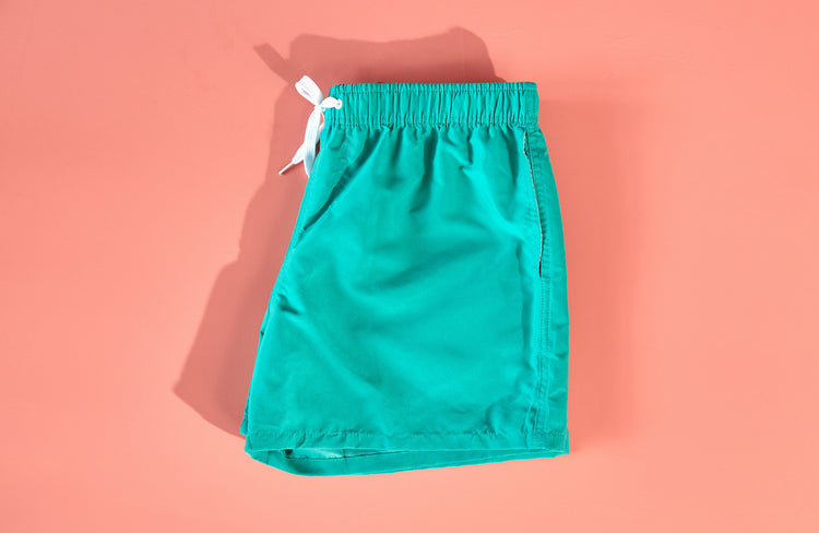Fun Teal Swim Trunks - Sillycube Demo Shop