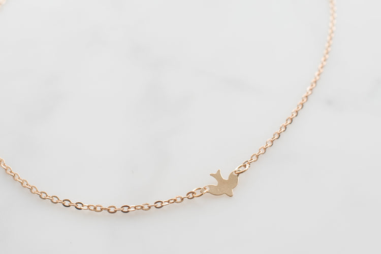 Gold Bird Necklace - Sillycube Demo Shop