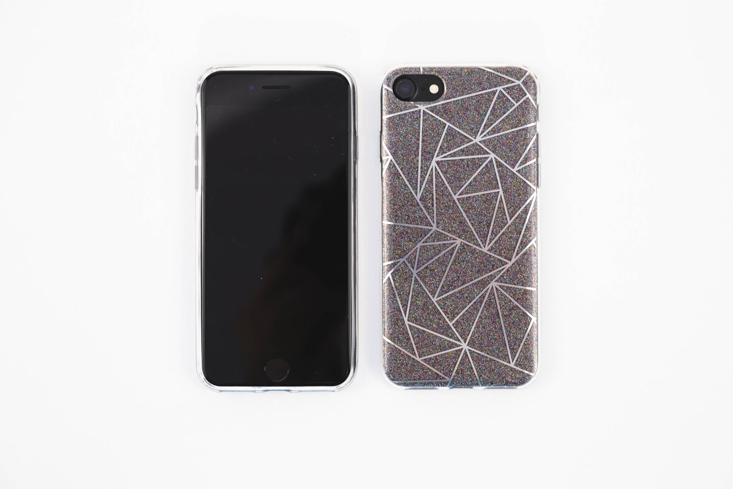 iPhone 7 Glitter Case Front Back - Sillycube Demo Shop