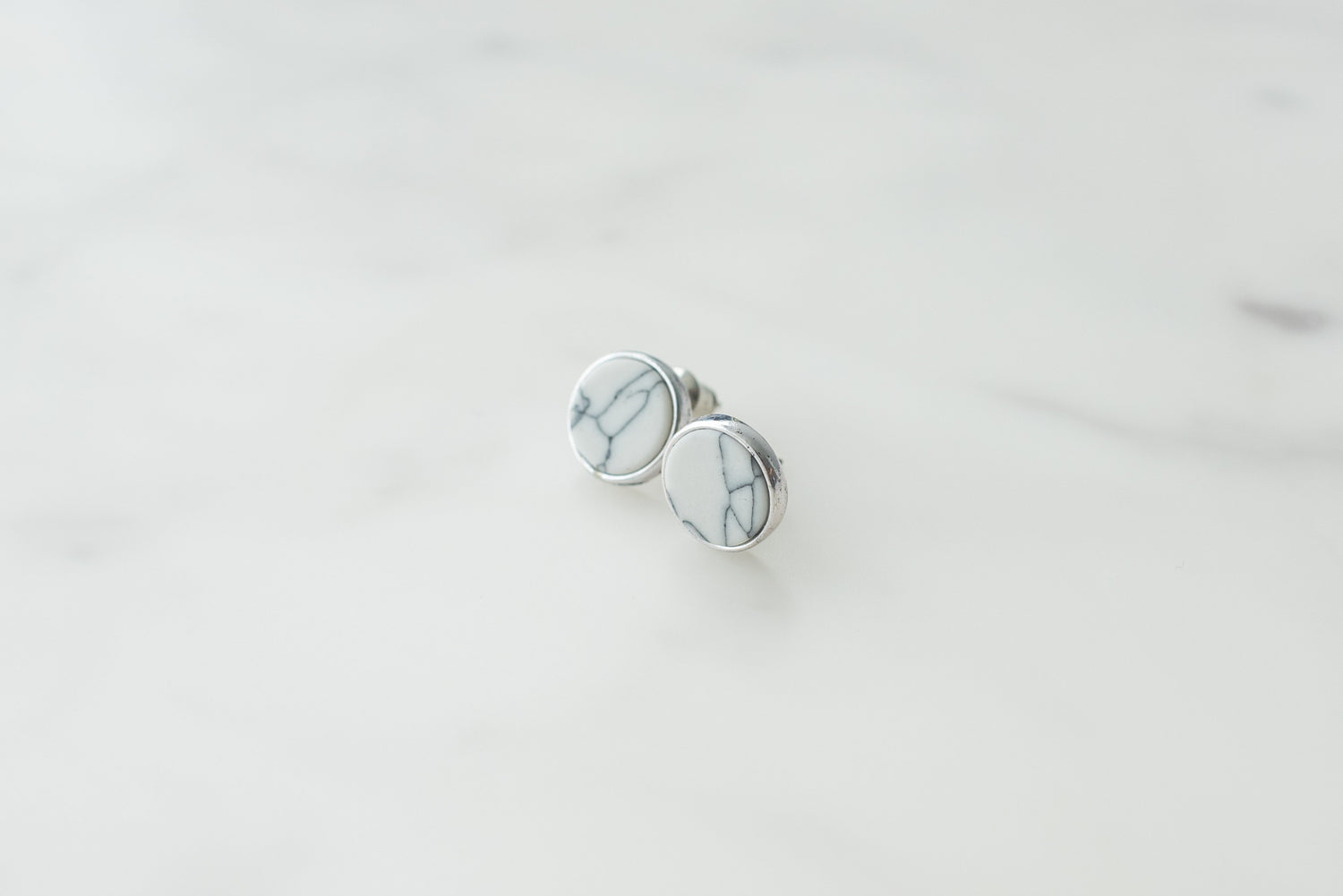 Marble Stud Earrings - Sillycube Demo Shop