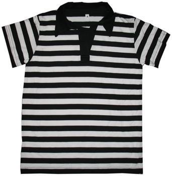 Black and White Striped Polo Shirt - Sillycube Demo Shop