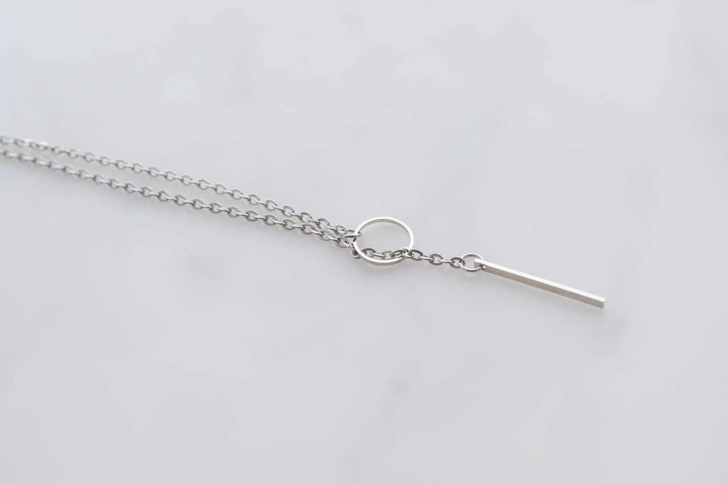 Threader Necklace Closeup - Sillycube Demo Shop