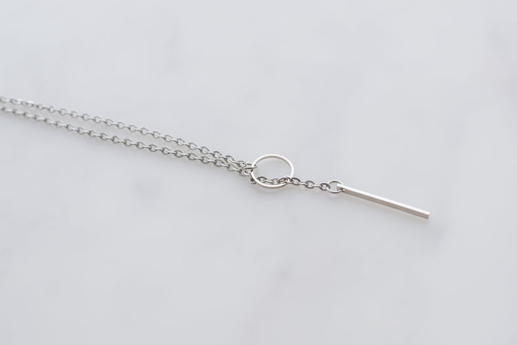 Threader Necklace Closeup - Sillycube Demo Shop