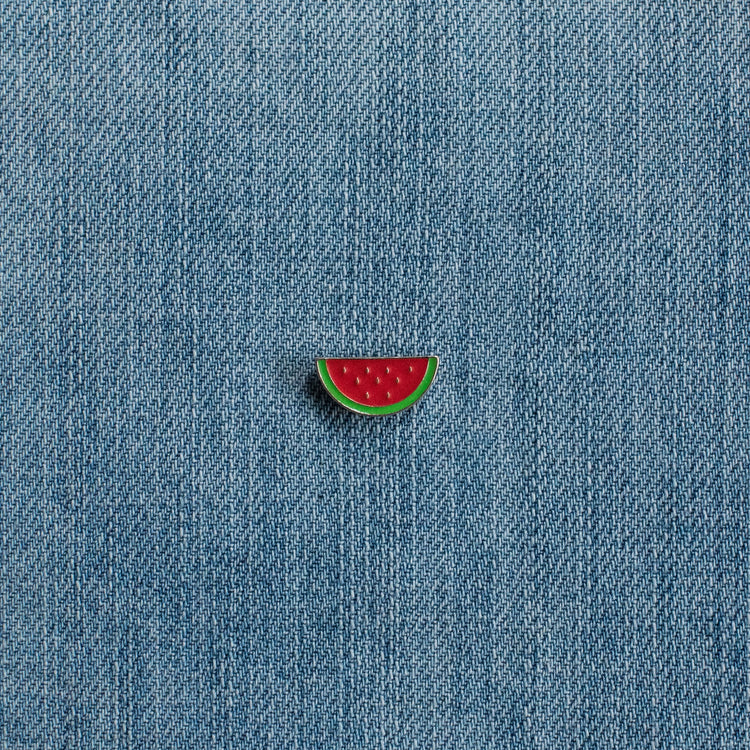 Watermelon Enamel Pin Denim - Sillycube Demo Shop
