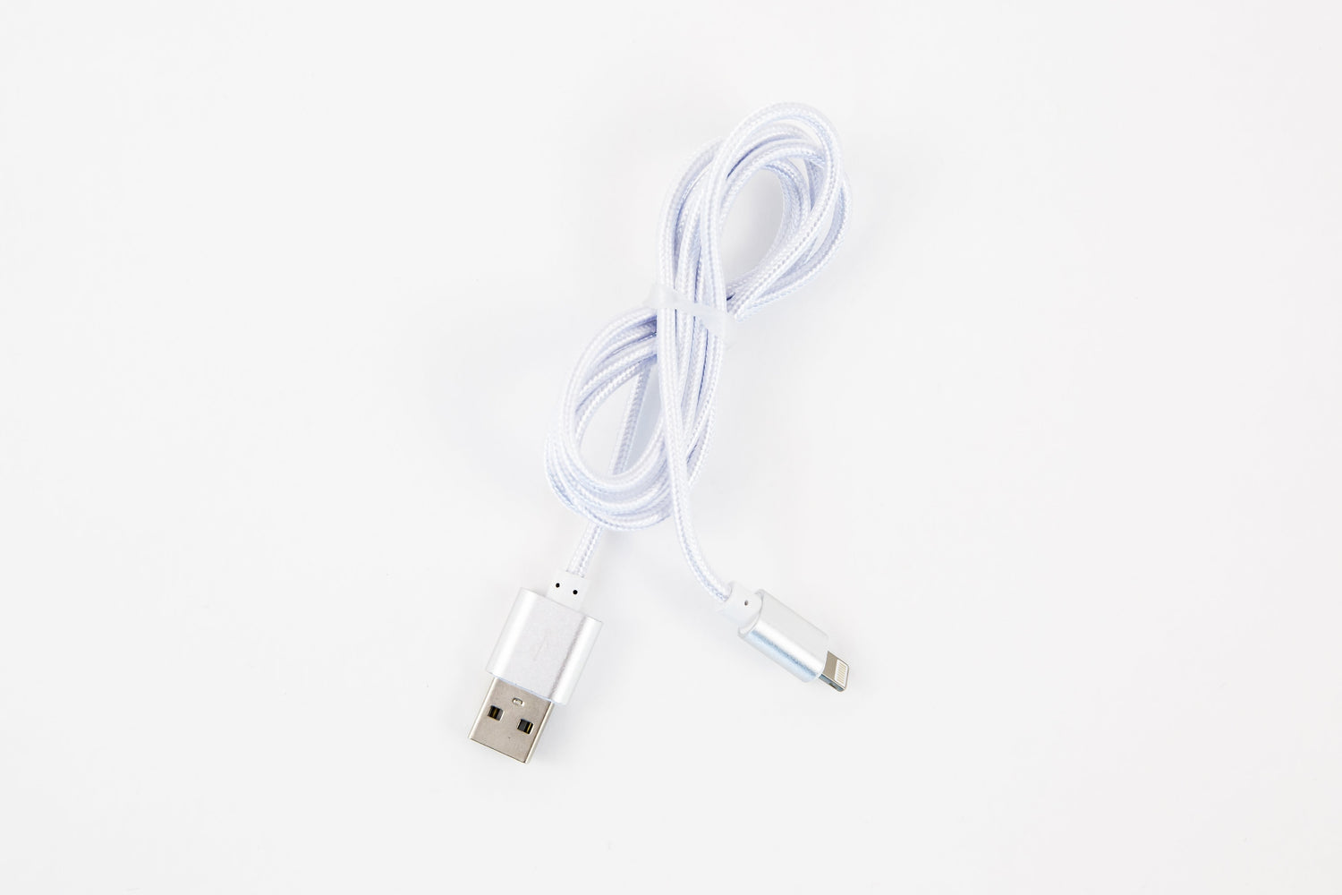 White Braided iPhone Cable - Sillycube Demo Shop
